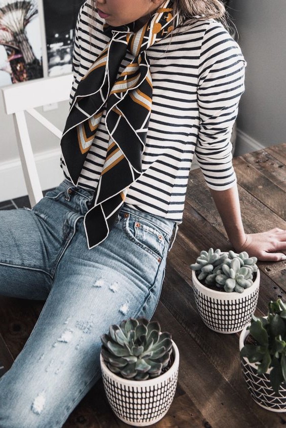 Silk scarf | 12 Super Stylish Ways to  Wear a Scarf | Her Beauty