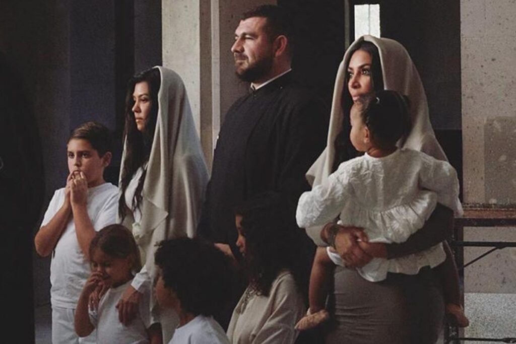 Kim Kardashian And Her Kids Baptized In Armenian Church