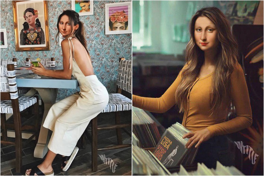 Mona Lisa in Instagrammable cafes | Mona Lisa Reimagined In The Modern World Excerpt | Her Beauty