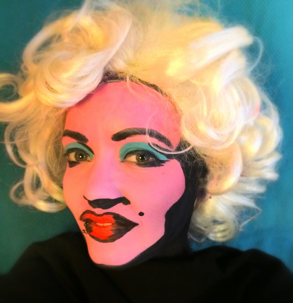 Pop art Monroe | 11 Creepy and Cool Halloween Makeup Ideas to Try This Year | HerBeauty