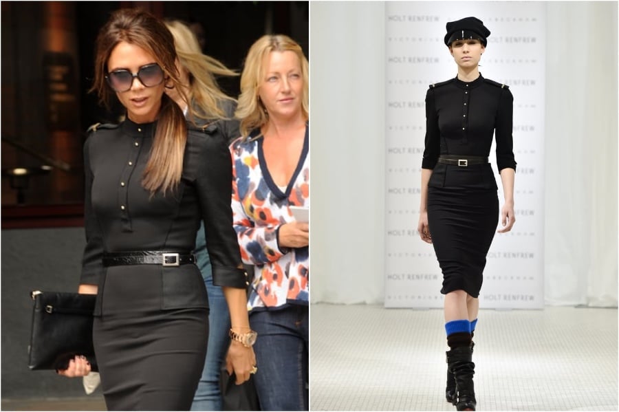 Victoria Beckham Wears Her Own Designs