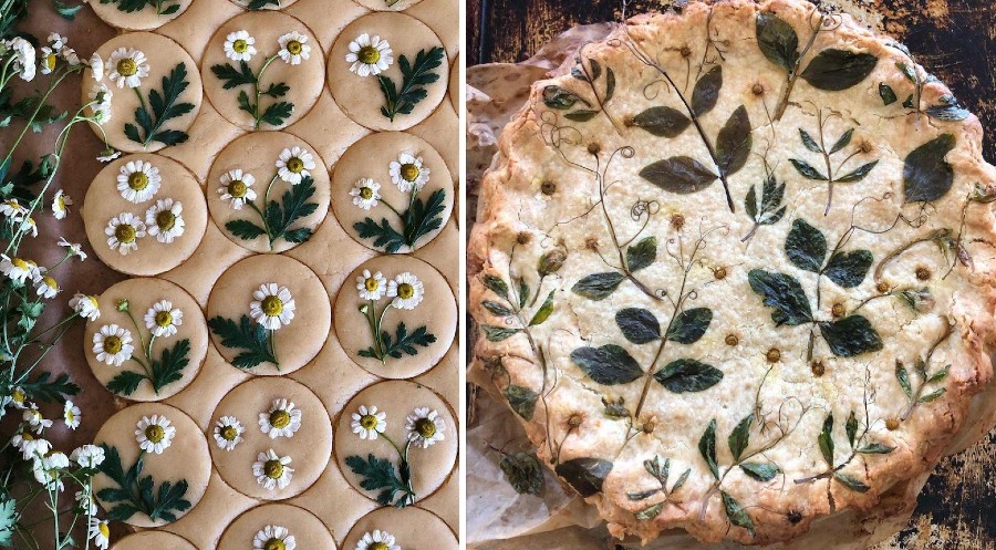 These Victorian Looking Pressed Flower Cakes Are The Bomb