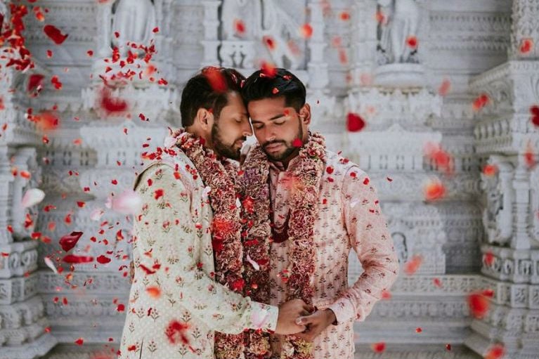 Gay Couple Immortalizes Gorgeous Traditional Indian Wedding